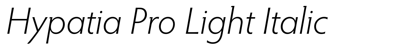 Hypatia Pro Light Italic